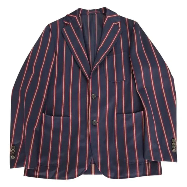 [BUNJANG] Lansmere ISCHIA Navy Stripe Wool 100% Blazer Jacket 48R / 란스미어 자켓 48r