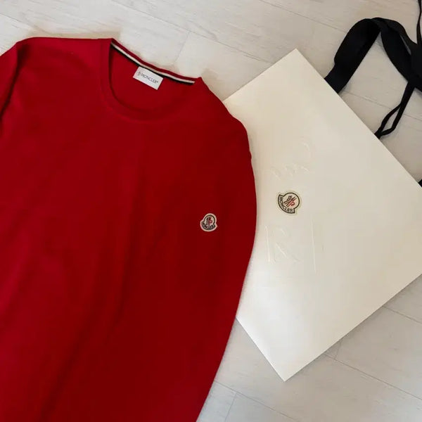 [BUNJANG] Moncler Round Knit Red L / 정품) 몽클레어 라운드 니트