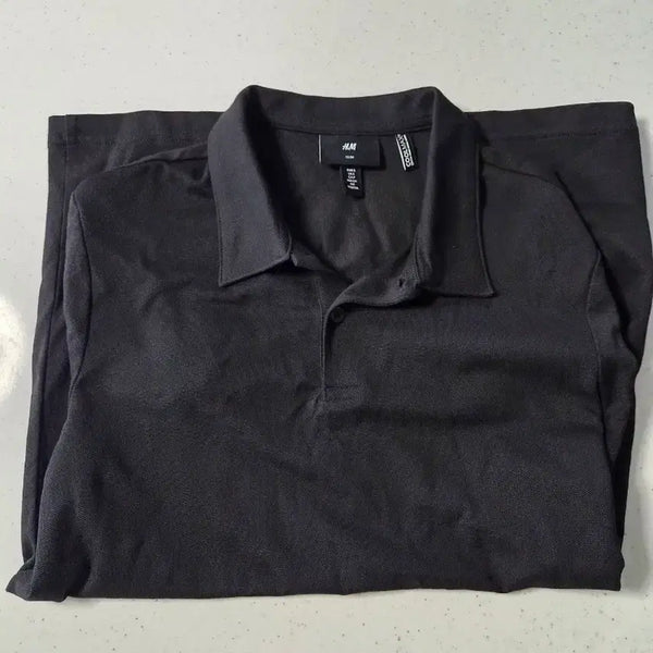 [BUNJANG] H&M Black Polo Shirt S / H&M pk반팔 카라티 블랙 S