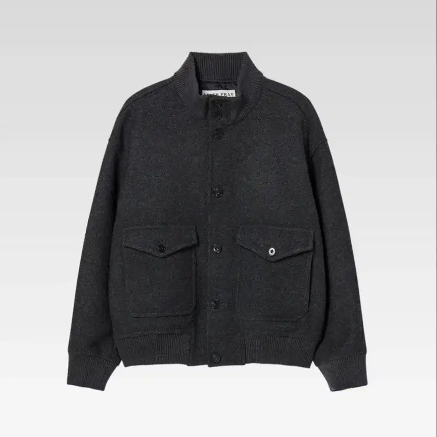[BUNJANG] Afterpray A-1 Wool Blouson Charcoal L / 애프터프레이 A-1 울 블루종 차콜 L