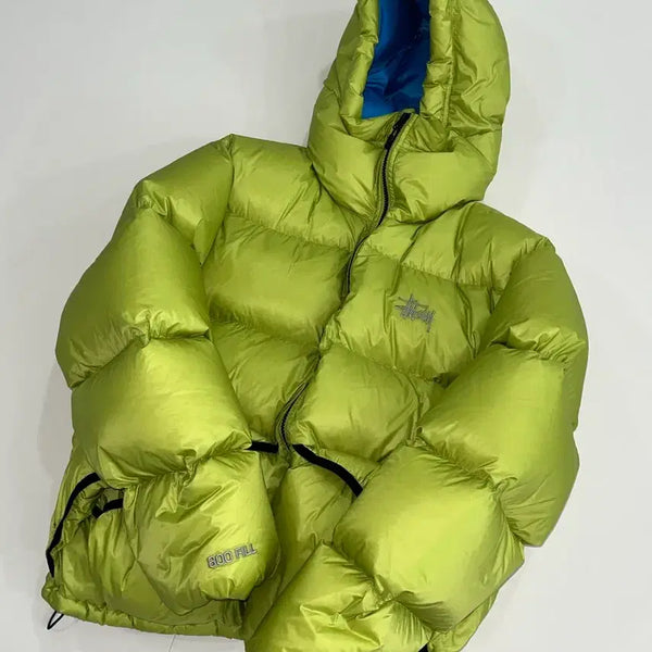 [BUNJANG] Stussy Down Parka Micro Ripstop Lime Medium / 스투시 다운파카 마이크로 립스탑 라임 M사이즈