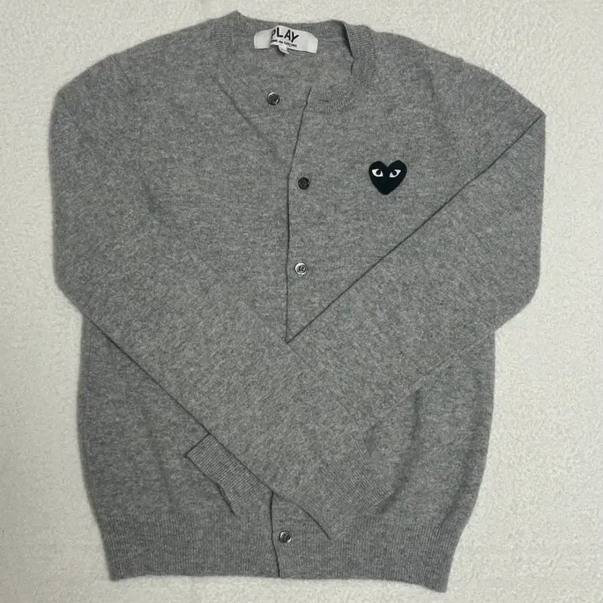[BUNJANG] Comme des Garçons PLAY Cardigan Grey / 꼼데가르송 플레이 가디건 그레이