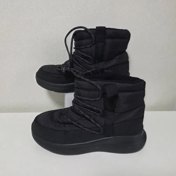 [BUNJANG] Skechers Padded Winter Boots - Black / 스케쳐스 패딩 부츠 겨울 방한 신발 220 블랙