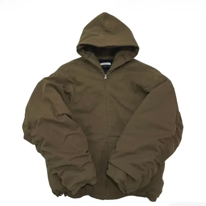 [BUNJANG] Nonnod Moleskin Shirring Bomber Khaki Brown / [2]논노드 몰스킨 셔링 봄버 카키 브라운
