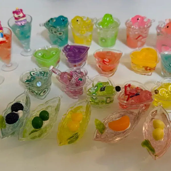 [BUNJANG] Resin Acrylic Keychain Charms with Hooks / 레진 아크릴 고리달린 키링 부자재