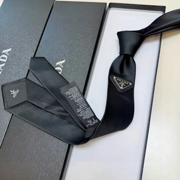 [BUNJANG] PRADA Black Silk Necktie / 당일발송+새제품/ PRADA 프라다 넥타이 블랙