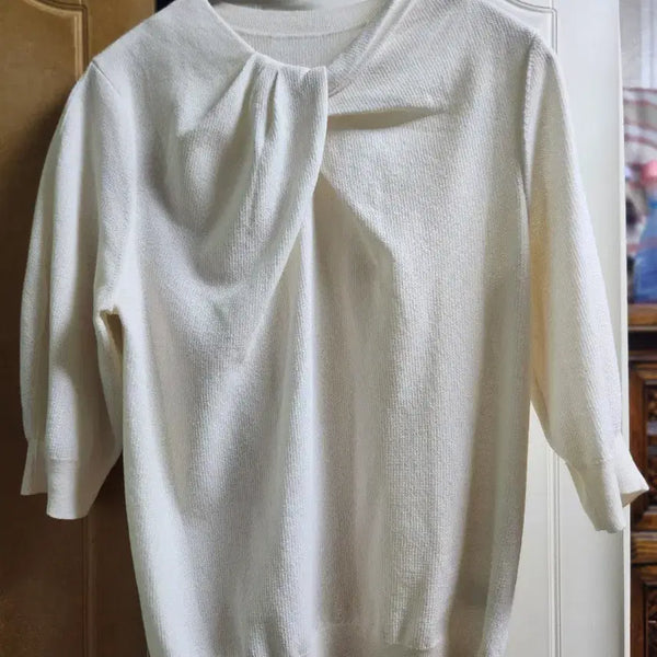 [BUNJANG] Lanvin Ivory Twisted Knit Top / 랑방 아이보리꼬임 니트