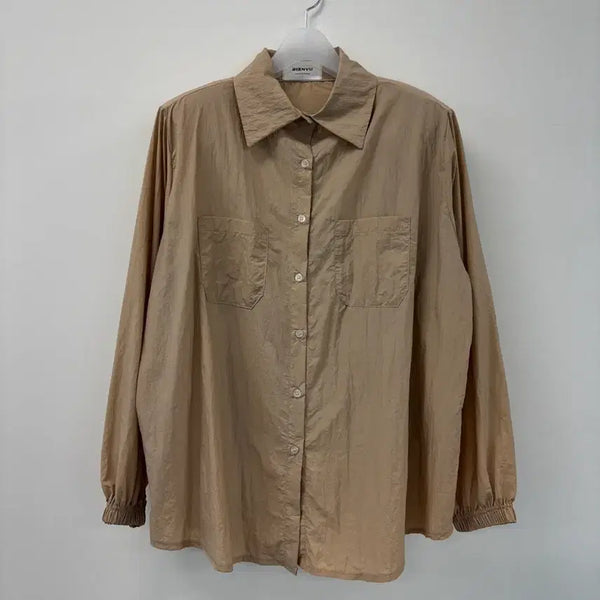 [BUNJANG] BIENVU Summer Oversized Shirt Jacket / BIENVU 비앙뷔 여름 바스락 오버핏 셔츠 여성FREE ㅡ0826