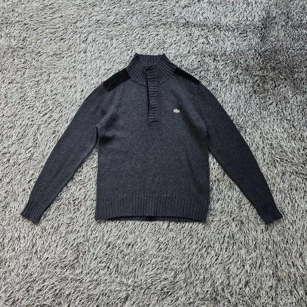 [BUNJANG] Lacoste High Neck Half Button Sweater Men's L ST3959 / 라코스테 하이넥 하프 버튼 스웨터/남성(L)/ST3959
