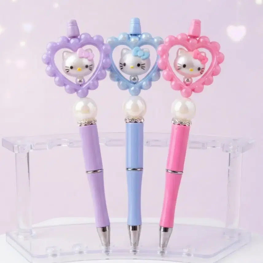 [BUNJANG] Kitty Ballpoint Pen Set (3 Pieces) / 키티 볼꾸펜3세트