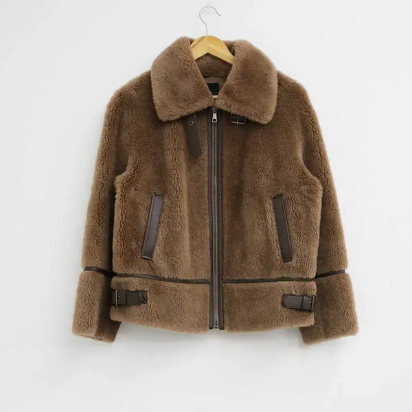 [BUNJANG] LUNA KOORS Brown Fur Mustang Jacket / LUNA KOORS 브라운 털 무스탕 잠바