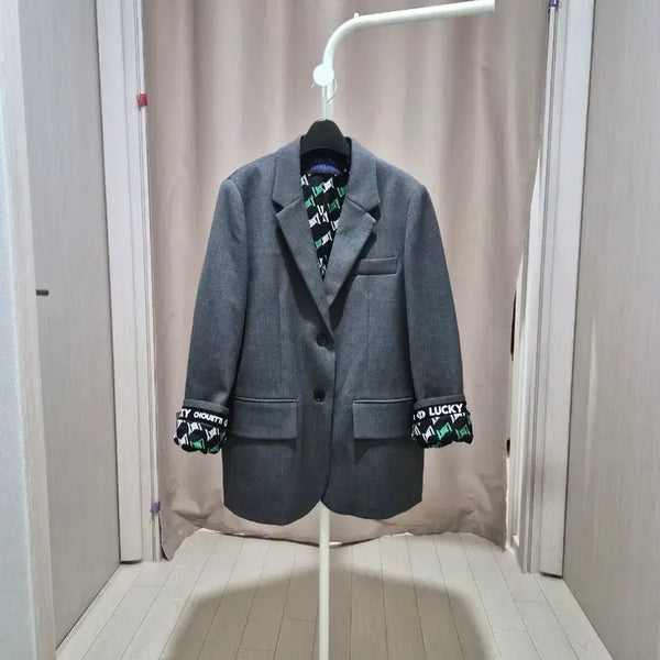 [BUNJANG] Lucky Chouette Gray Jacket / 럭키슈에뜨 그레이 자켓.새상품
