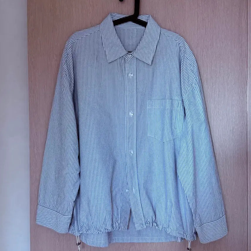 [BUNJANG] System Homme Blue Stripe Shirt / 시스템옴므 블루 스트라이프 셔랑 셔츠