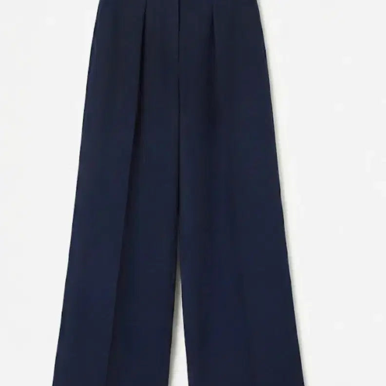 [BUNJANG] ORR Navy Wide Pintuck Slacks Pants XS / 새상품 오르 orr 네이비 와이드 핀턱 슬랙스 팬츠 xs 25 26