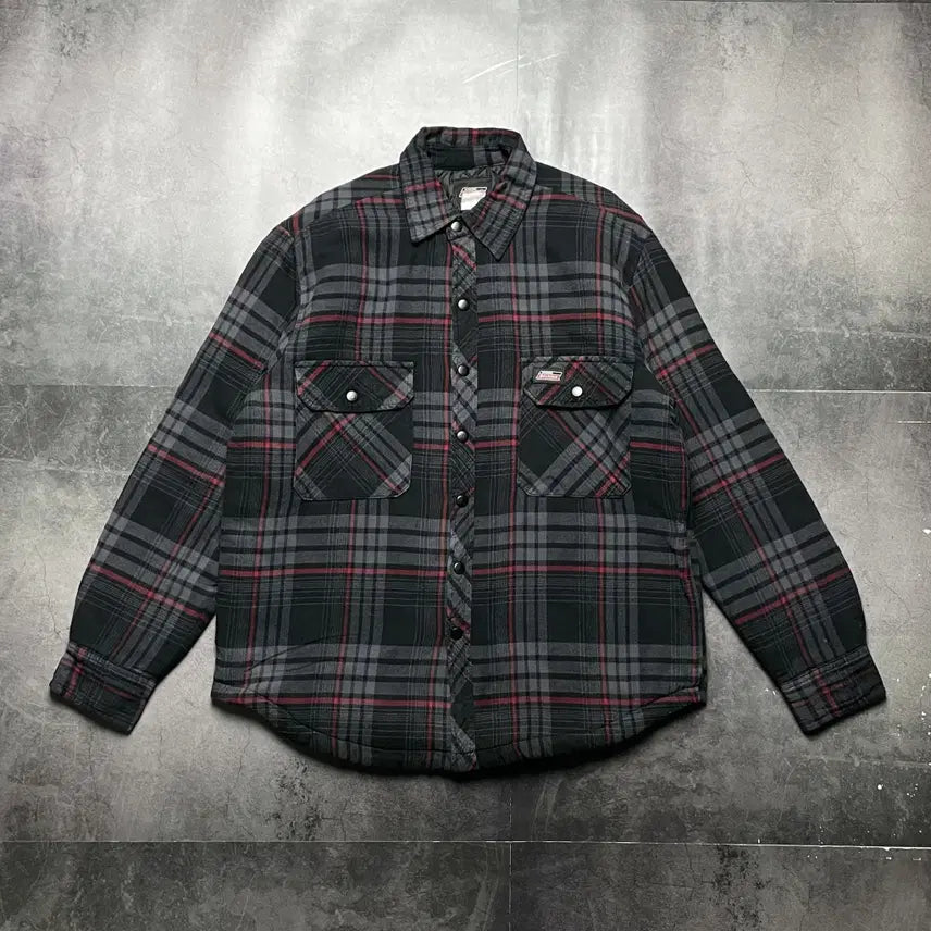 [BUNJANG] Dickies Quilted Lining Flap Pocket Check Work Shirt A01444 / DICKIES 디키즈 퀄팅라이닝 플랩포켓 체크 워크셔츠 A01444