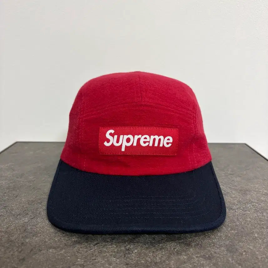 [BUNJANG] Supreme Box Logo Two-Tone Camp Cap Red Navy / 슈프림 박스로고 캠프캡 모자 투톤 레드 네이비