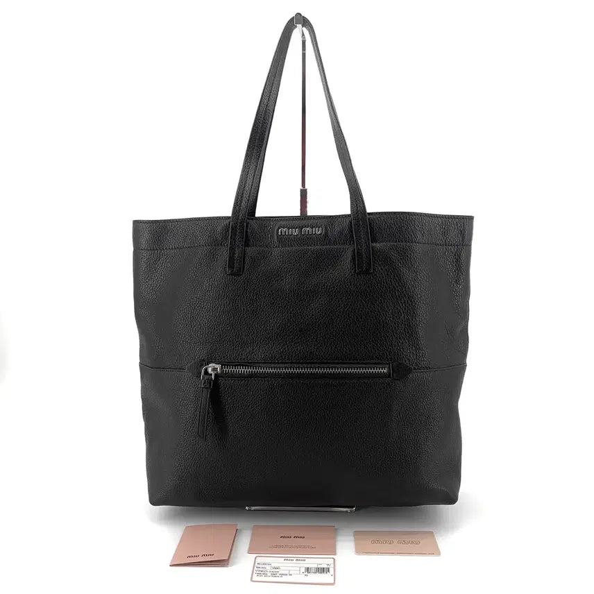 [BUNJANG] Miu Miu Vitello Silver Shopper Shoulder Bag RR1934 / 미우미우 비텔로 은장 쇼퍼백 숄더백 RR1934