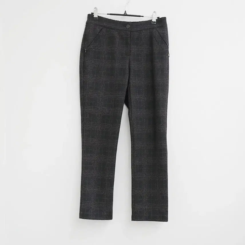 [BUNJANG] Crocodile Lady Plaid Straight Pants / 크로커다일 레이디 체크 일자 팬츠