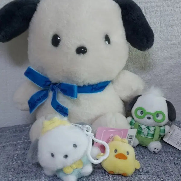 [BUNJANG] Pochacco Plush Doll & Keychain Set / 포차코 인형  &  키링 2종