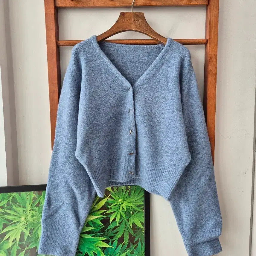 [BUNJANG] Brown V-Neck Cardigan / (새상품) 브라운 V넥 소라