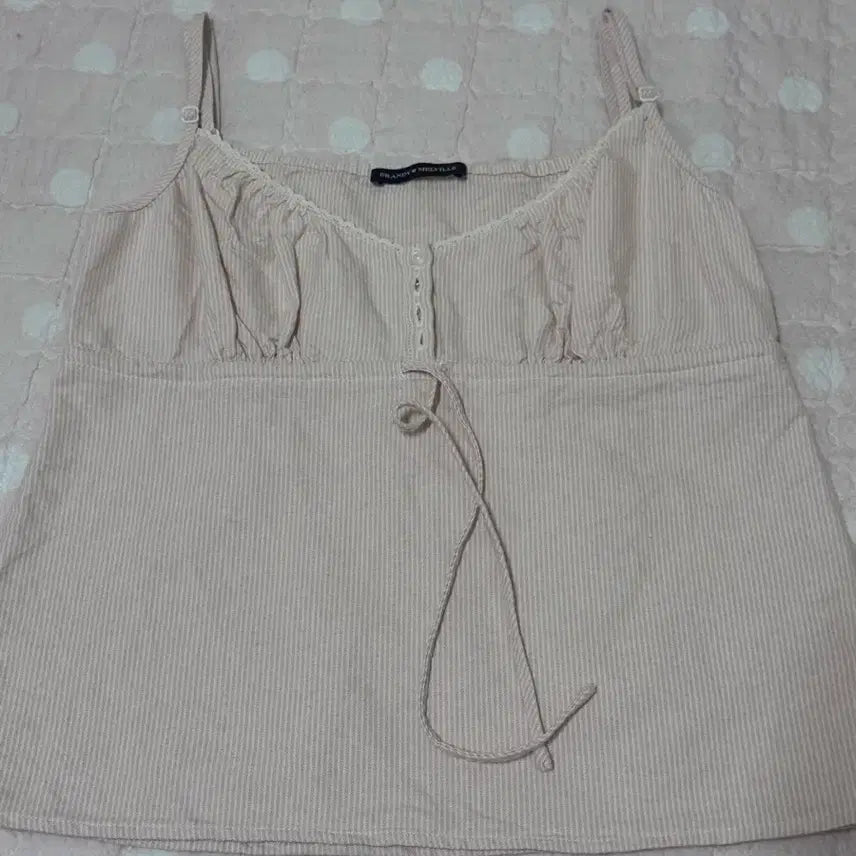 [BUNJANG] Brandy Melville Pink Stripe Tank Top / 브랜디멜빌 핑크 스트라이프 나시