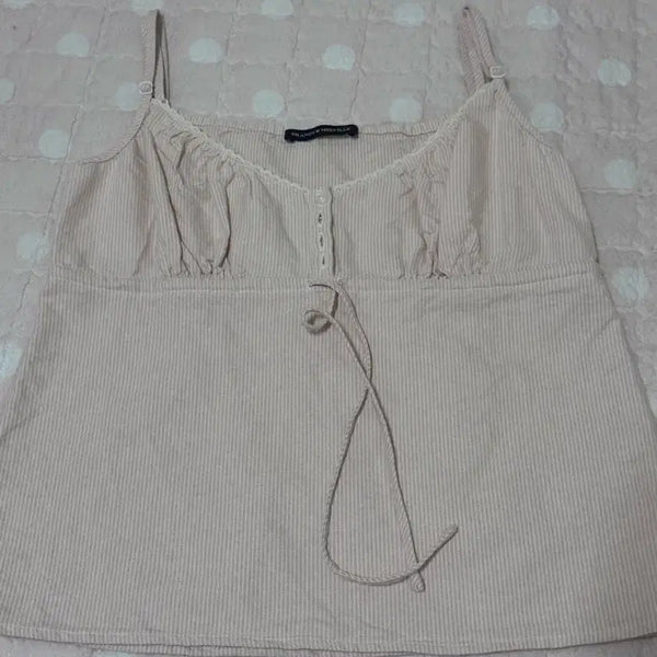 [BUNJANG] Brandy Melville Pink Stripe Tank Top / 브랜디멜빌 핑크 스트라이프 나시