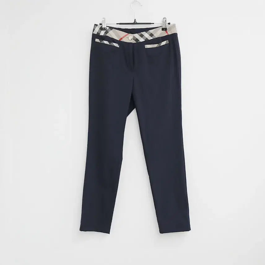 [BUNJANG] B&L Navy Check Point Pants / B&L 비엔엘 네이비 체크 포인트 팬츠