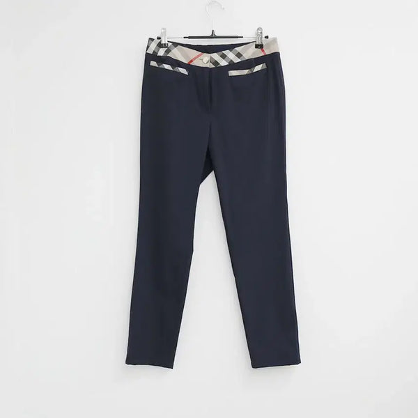 [BUNJANG] B&L Navy Check Point Pants / B&L 비엔엘 네이비 체크 포인트 팬츠