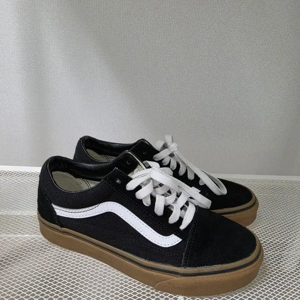 [BUNJANG] Vans Old Skool Black Gum Sole Sneakers / 225반스 올드스쿨 블랙 검솔  -