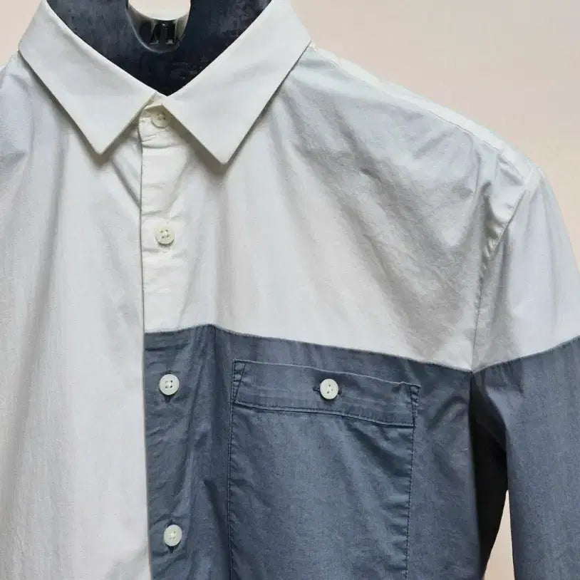 [BUNJANG] BASSO Color-Blocked Shirt / BASSO (남95큰90)배색 셔츠