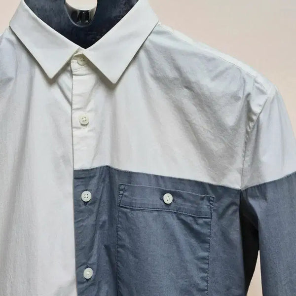 [BUNJANG] BASSO Color-Blocked Shirt / BASSO (남95큰90)배색 셔츠