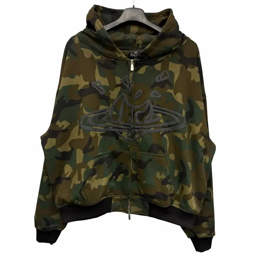 [BUNJANG] Broken Planet Camouflage Zip-Up Hoodie L / Broken Planet 브로큰 플래닛 마켓 카모플라쥬 후드집업 L