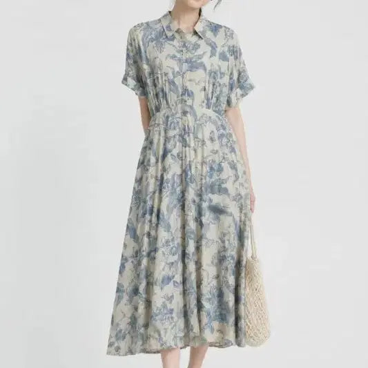 [BUNJANG] Sandro Cream Long Dress Size 40 / 산드로 크림 여자 40사이즈 롱 원피스 O1670