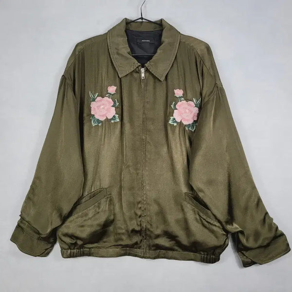 [BUNJANG] Jeanasis Embroidered Bomber Jacket / Jeanasis 자수 봄버 자켓
