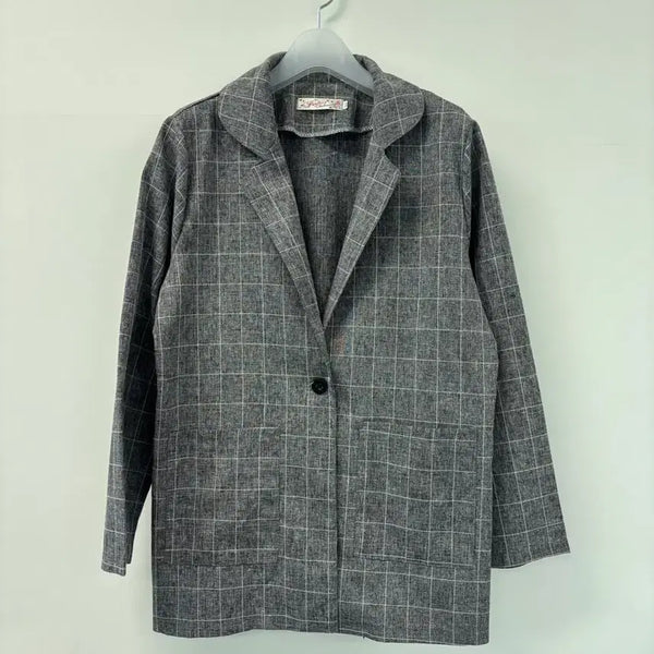 [BUNJANG] Women's Checked Summer Jacket (Size XL) / 퍼펙트 여름 자켓 여성66-77 ㅡ0826