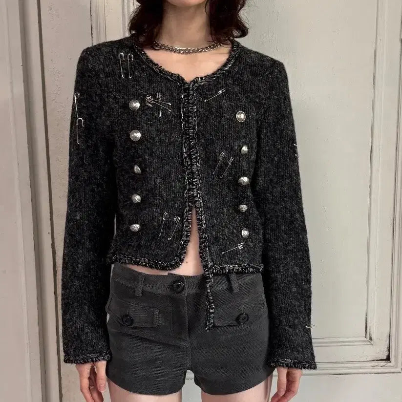 [BUNJANG] Dared Holiday Double-Button Cardigan / 데어드 홀리데이 더블버튼 가디건