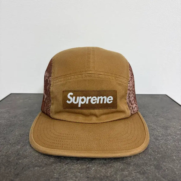 [BUNJANG] Supreme Box Logo Snake Mesh Camp Cap Hat Tan Brown / 슈프림 박스로고 캠프캡 모자 스네이크 메쉬 탄 브라운