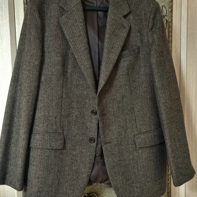 [BUNJANG] Emporio Armani Herringbone Combo Wool Jacket XXL / 엠포리오 알마니 헤링본 콤피자켓 XXL통통105