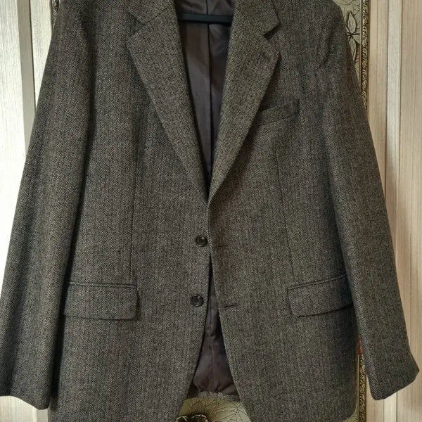 [BUNJANG] Emporio Armani Herringbone Combo Wool Jacket XXL / 엠포리오 알마니 헤링본 콤피자켓 XXL통통105