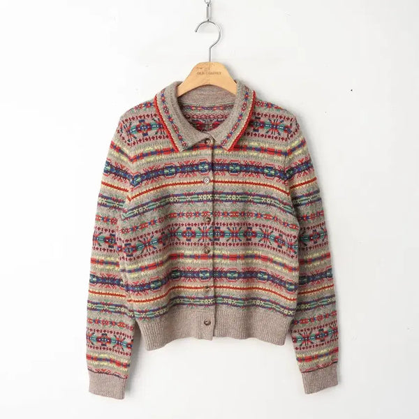 [BUNJANG] Pattern Wool Knit Cardigan / 55/패턴 울 니트 가디건