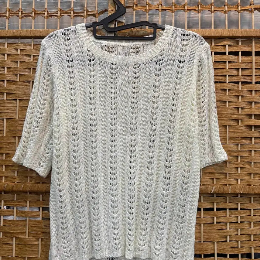 [BUNJANG] Ivory Knit T-Shirt / 니트 티셔츠