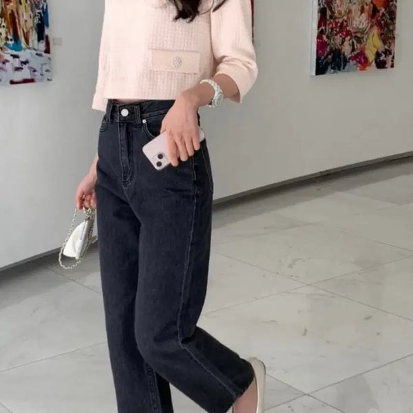 [BUNJANG] Le Plain Cone Denim (Black Indigo, S) / 르플레인 콘 데님 (흑청, s)