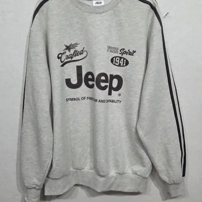 [BUNJANG] Jeep Sweatshirt Gray / 지프 맨투맨 그레이