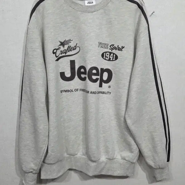 [BUNJANG] Jeep Sweatshirt Gray / 지프 맨투맨 그레이