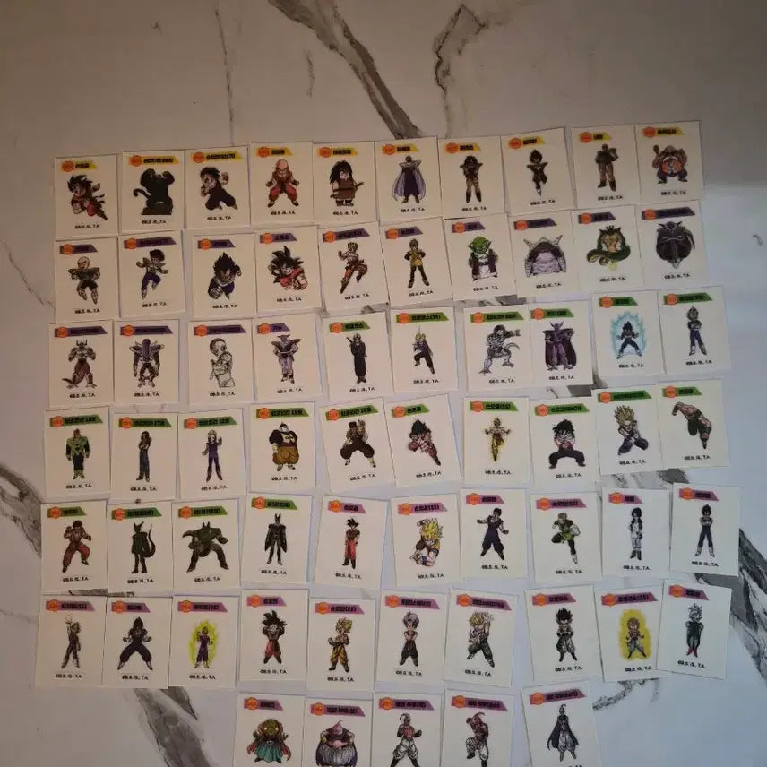 [BUNJANG] Dragon Ball Tteoku Seal Bundle (65 pcs) / 드래곤볼빵에 나온드래곤볼띠부씰 65장 일괄 판매합니다