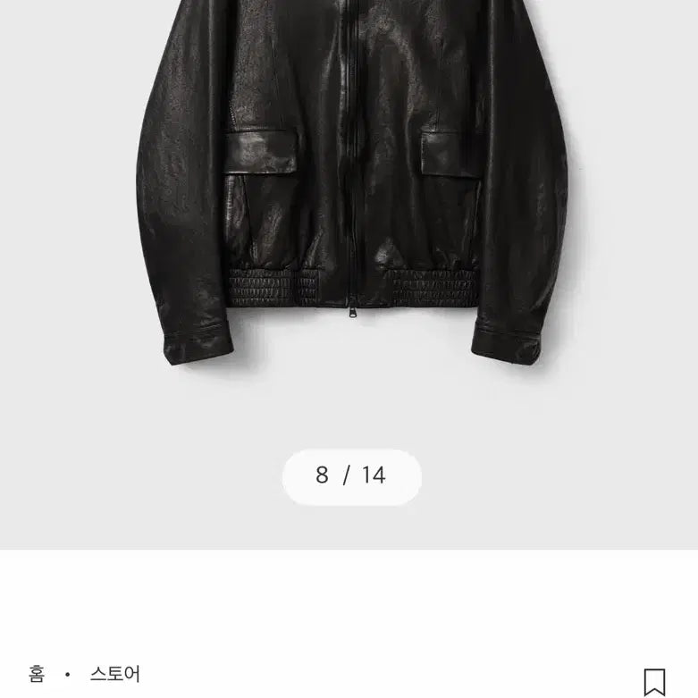 [BUNJANG] Bellier Diagonal Leather Washed Black Jacket / 벨리에 다이에그널 레더 워시드 블랙