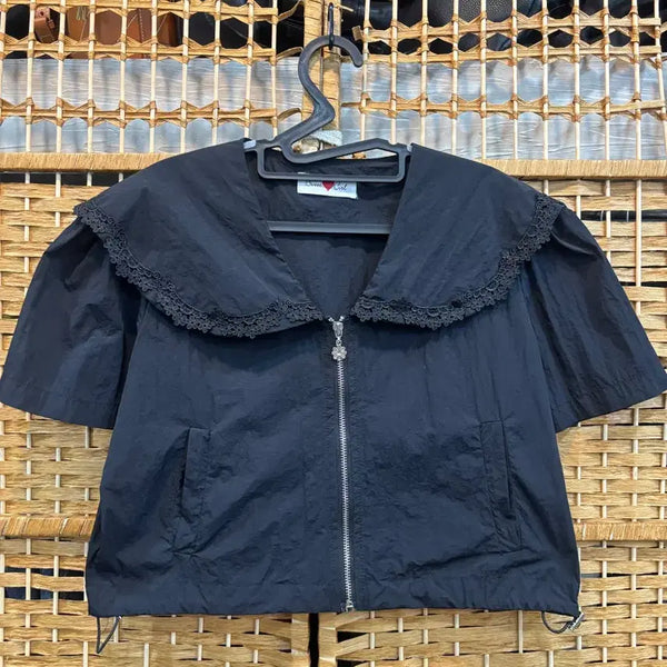 [BUNJANG] Sera Collar Crop Jacket / 세라 카라 크롭 자켓