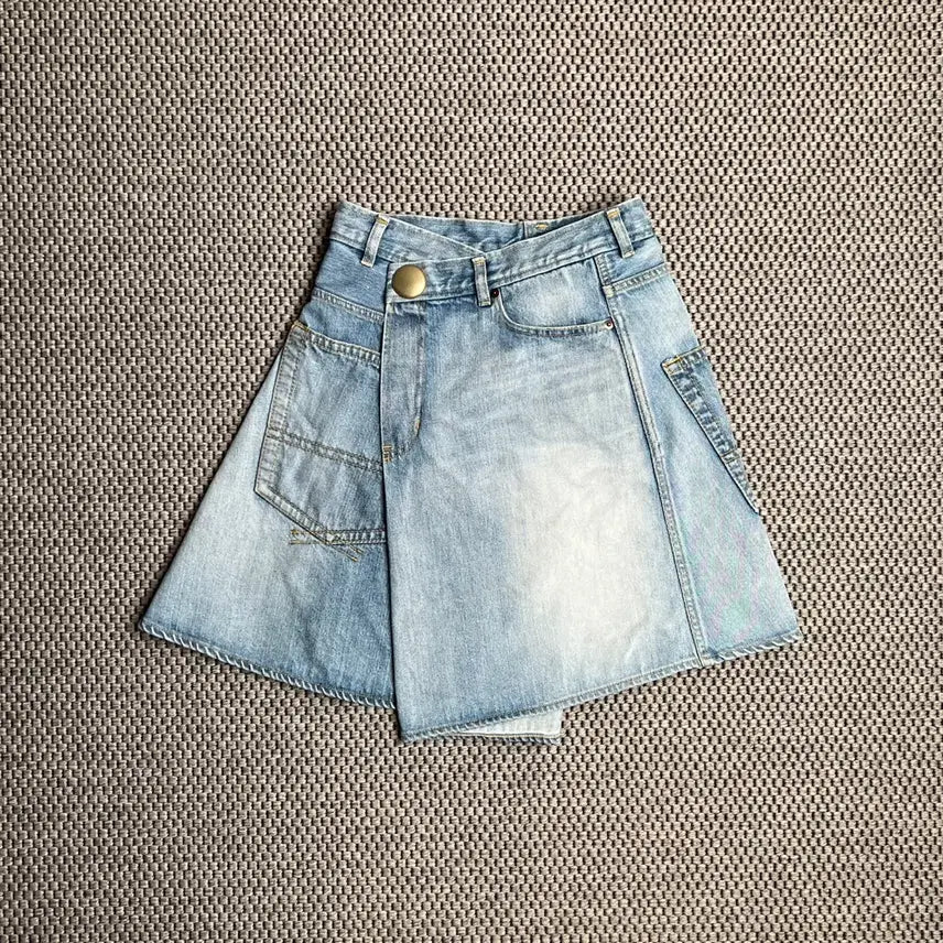[BUNJANG] Mihara Yasuhiro Denim Wrap Skirt / 미하라 야스히로 데님 랩스커트