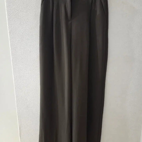 [BUNJANG] Wide Leg Cotton Pants Brown / 와이드 팬츠 브라운