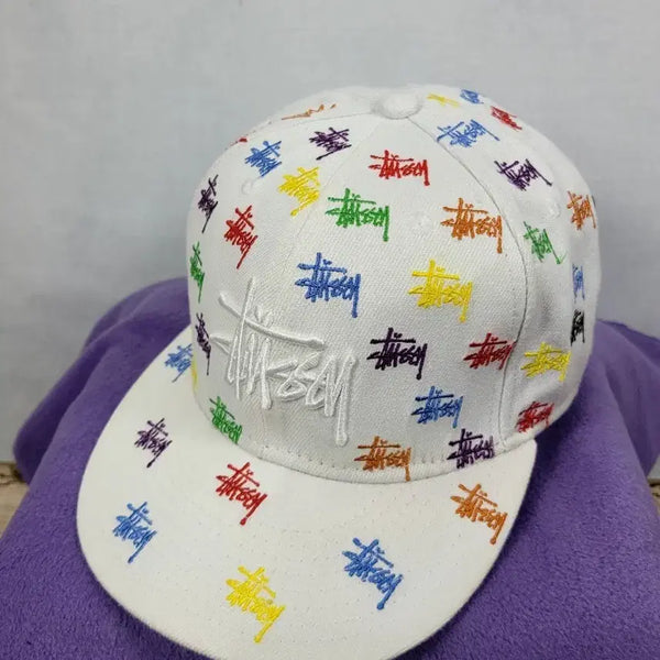 [BUNJANG] Stussy Rainbow Logo Snapback / 스투시 레인보우 로고 스냅백